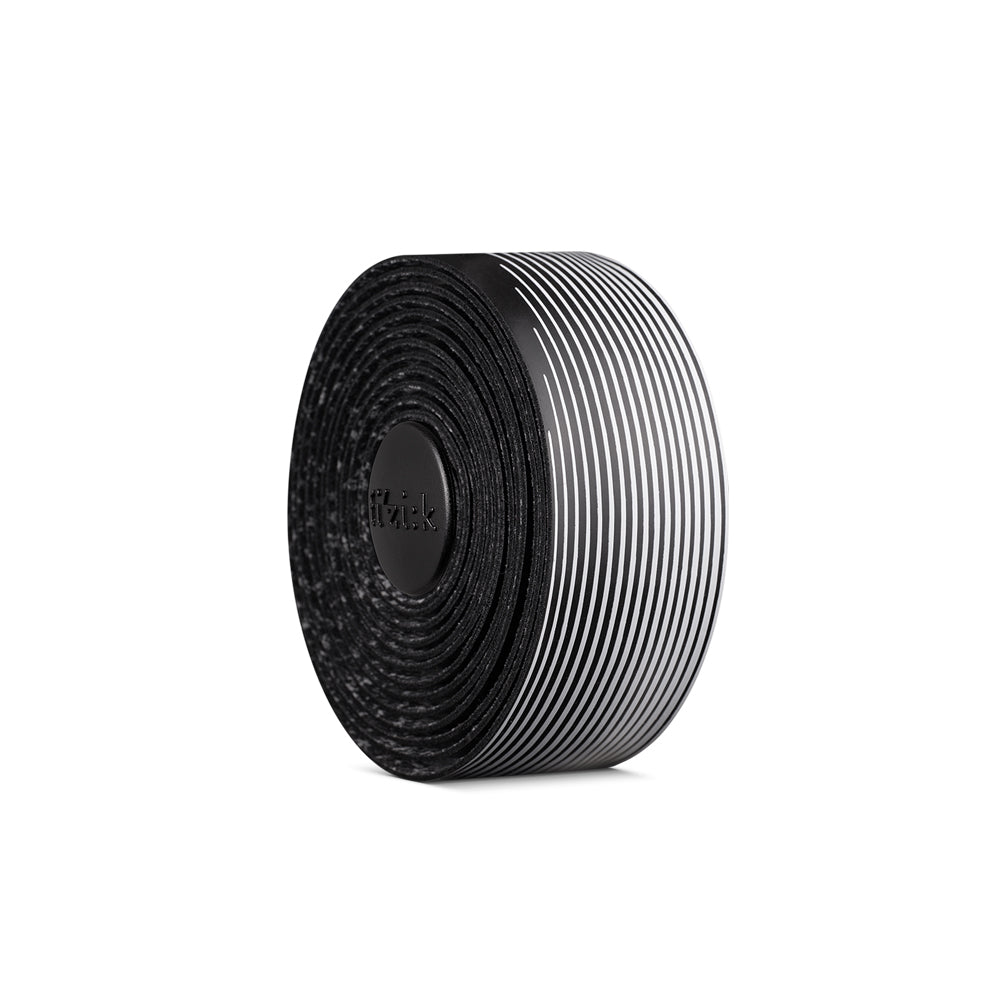 Zweifarbige schwarze Lenkerbänder – Racefeel Microtex Tacky Black White – Fizik