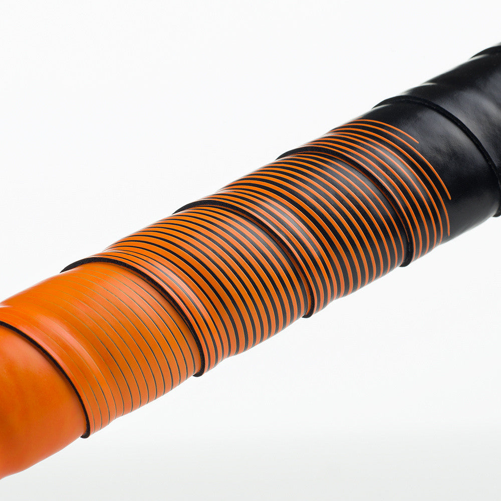 Bi-color black bar tapes - Vento Microtex Tacky Black Orange - Fizik