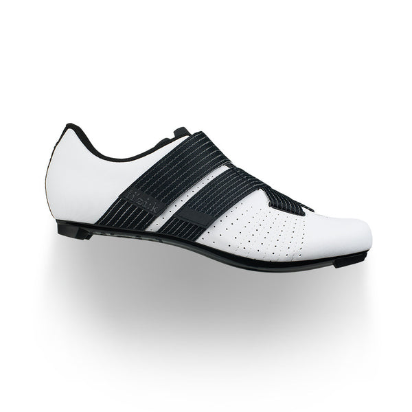 Clipless road cyling shoes - Tempo Powerstrap R5 White/Black